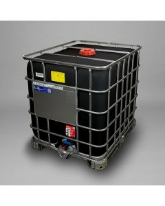 1000 Liter IBC Container schwarz Stahl-Kufen-Palette UN Zulassung leitfähig 150/50