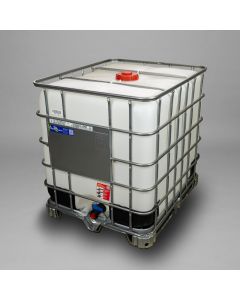 1000 Liter IBC Container weiß Stahl-Kufen-Palette UN Zulassung 150/50