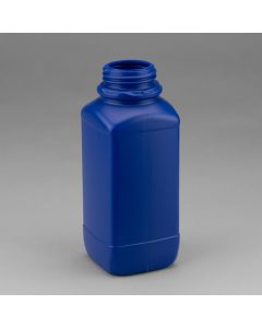 1000 ml Kunststoff Flasche Weithals blau eckig
