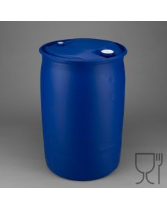 120 Liter Kunststoff Spundfass L-Ring blau UN Zulassung FDA