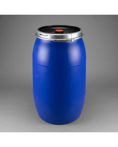 Standarddeckelfass 220 Liter aus Kunststoff, flüssigkeitsdicht Farbe: blau