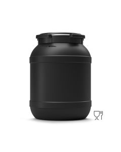 Weithalsfass 26 Liter aus Kunststoff mit Schraubdeckel UN 1H2/X33/S, UV-beständig