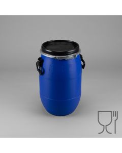 30 Liter Kunststoff Deckelfass blau UN Zulassung lebensmittelecht