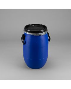 30 Liter Kunststoff Deckelfass mit Entgasung blau UN Zulassung