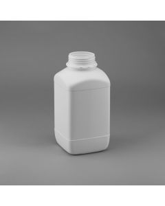 4000 ml Kunststoff Flasche Weithals weiß eckig