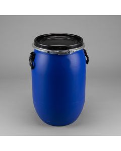 60 Liter Kunststoff Deckelfass mit Entgasung blau UN Zulassung