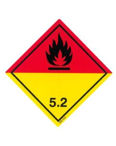 Gefahrgutetikett Klasse 5.2 / PE-Haftfolie Organische Peroxide