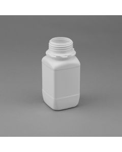 250 ml Kunststoff Flasche Weithalsöffnung weiß eckig