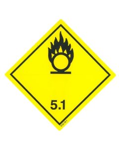 Gefahrgutetikett Klasse 5.1 / PE-Haftfolie Entzündend (oxidierend) wirkende Stoffe